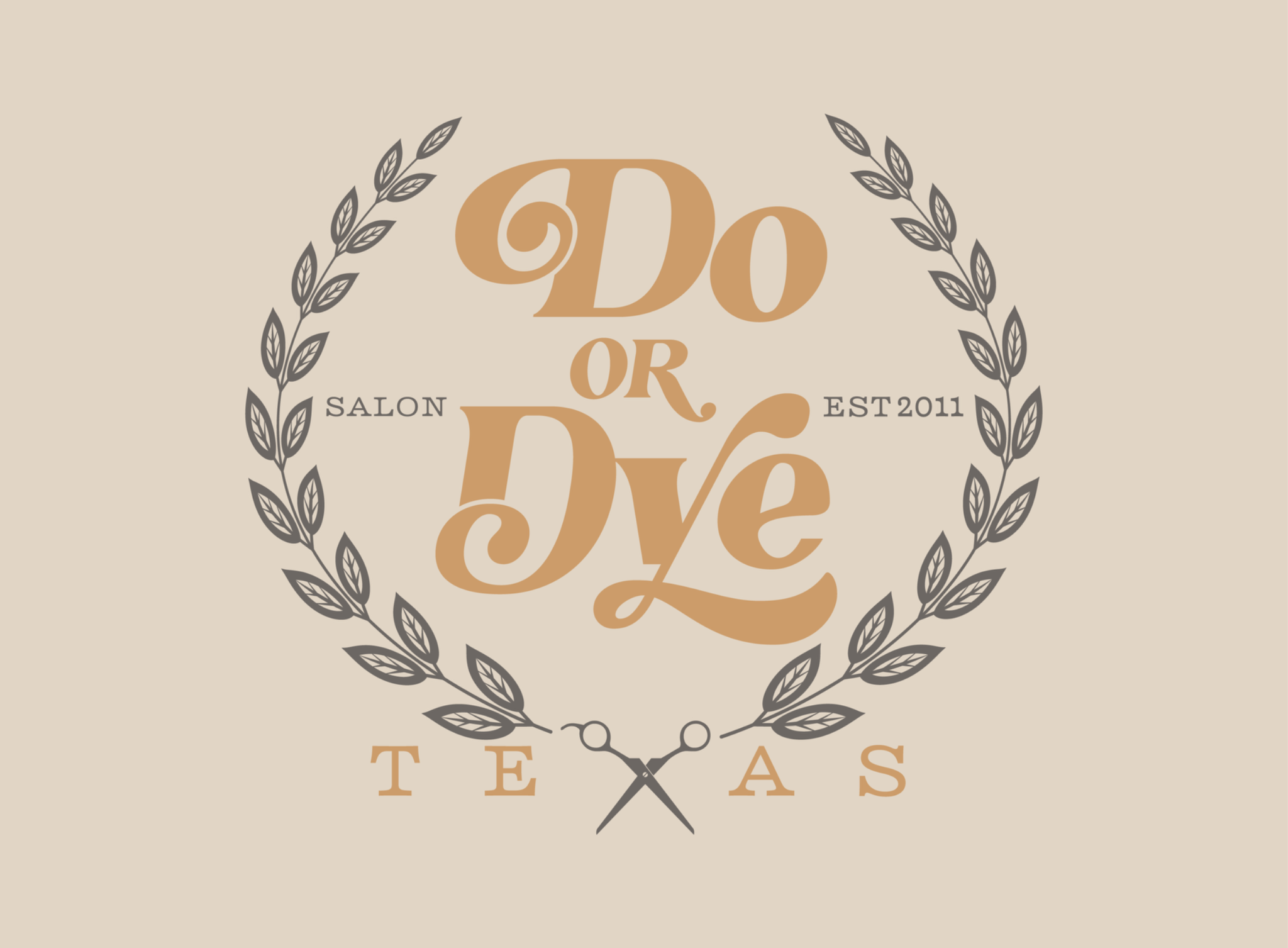 Do or Dye HTX primary logo on cream background